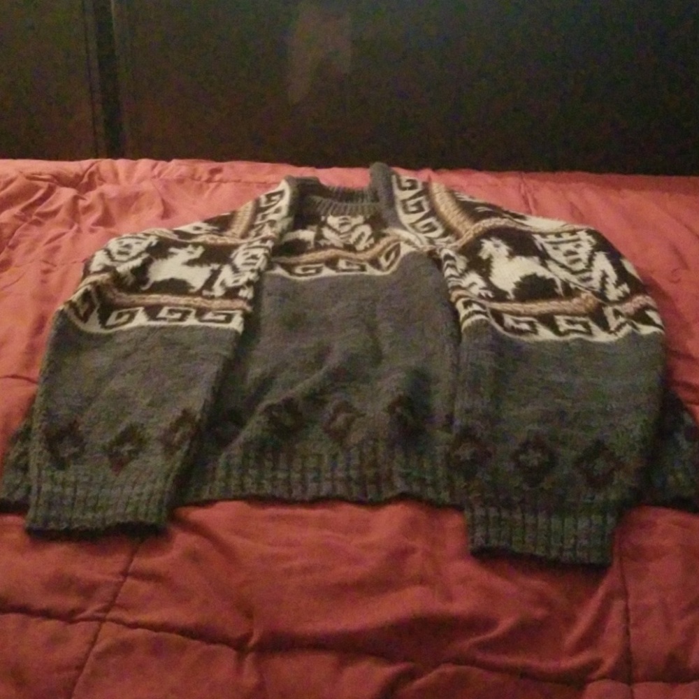 MEN'S XL 100% WOOL ECUADOR CHRISTMAS SWEATER!!!!